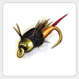 The Copper John, Fly Fishing Art Sticker